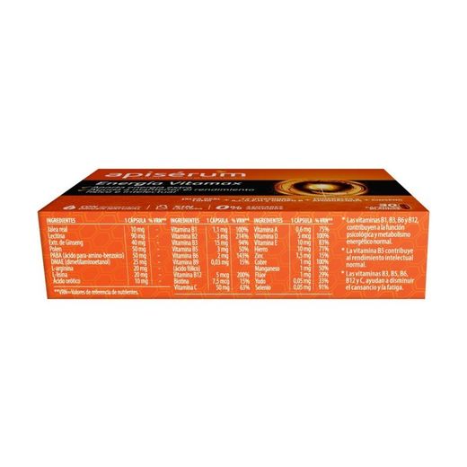 Apisérum Energía vitamax 30 cápsulas blandas