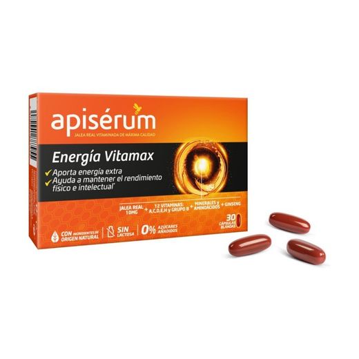 Apisérum Energía vitamax 30 cápsulas blandas