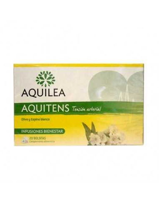 Aquilea Aquitens 20 saquetas de infusão natural com plantas para ajudar a controlar a pressão arterial.