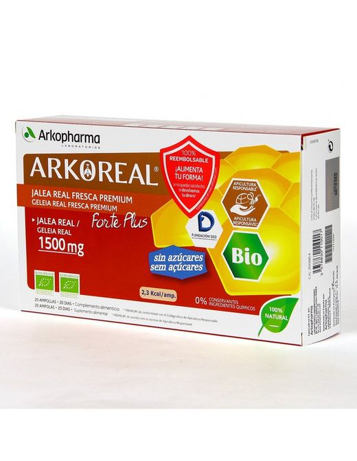 Arkoreal Jalea Real Fresca BIO 1500 mg sin azúcar – 20 ampollas