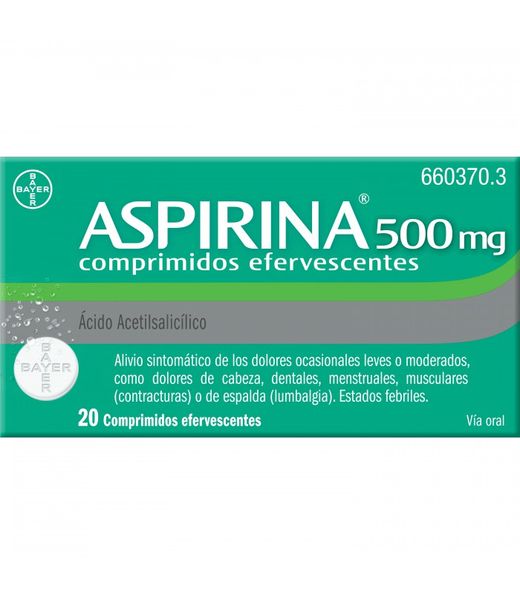 Aspirina 500 MG 20 Comprimits