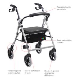 Ajuts Dinamics AD151 Rollator d'Alumini Nova