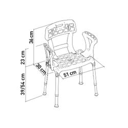 Ayudas Dinamicas AD839/B Silla Portofino con Brazos y Respaldo