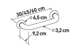 Ayudas Dinamicas ADA569-30I Asidera Recta 30cm Inoxidable Pulida