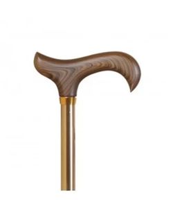 Bengala extensível de alumínio, cor bronze e cabo de madeira REF.366