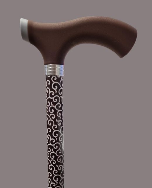 Bengala Muleta extensível de alumínio estampada