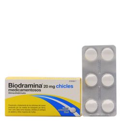 Biodramina 20 mg 12 chicles medicamentosos