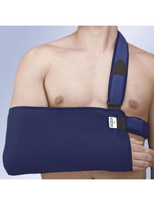 Cabestrillo transpirable de Orliman ORLIMAN C-43A CABESTRILLO TRANSPIRABLE CON CINCHAS FOAM AZUL T.1