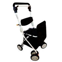 Carrinho de compras com assento preto