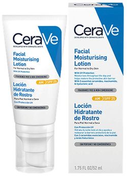 CeraVe Loción Hidratante De Rostro SPF25 envase de 52 mL