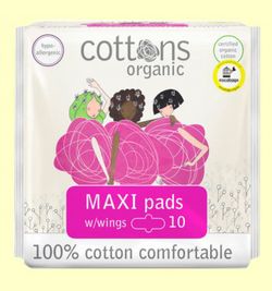 Cottons compresa de algodón Maxi Regular con alas