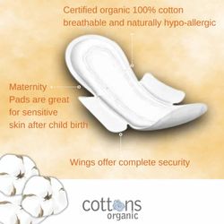 Cottons compresas algodon maternity 10 unidades