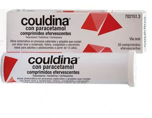 Couldina amb paracetamol 650 mg/4 mg/10 mg 20 comprimits efervecents