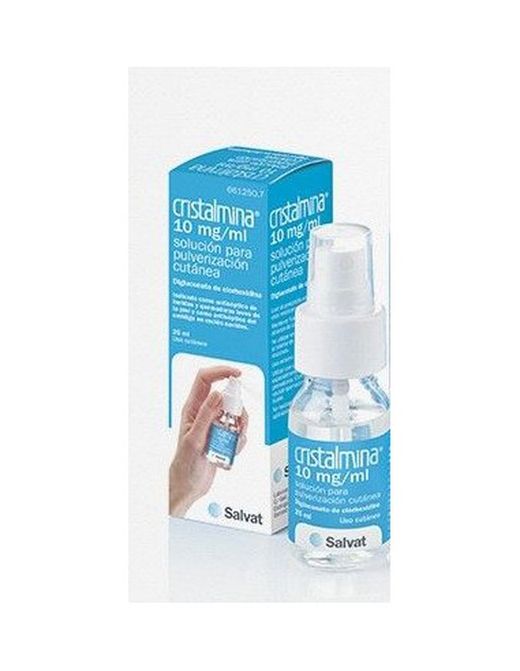 Cristalmina 10 mg/ml solución para pulverización cutánea 1 frasco 25 ml