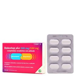 Dolostop plus 500 mg/150 mg 16 comprimidos recubiertos