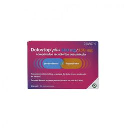 Dolostop plus 500 mg/150 mg 16 comprimidos recubiertos