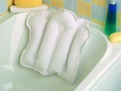 Cojín de bañera inflable para espalda y cuello