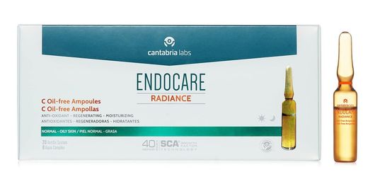 Endocare Radiance C Oil-free 30 x 2 mL Ampolles antienvelliment per a pells normals greixoses