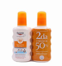 Eucerin Kids Sun Spray Sensitive Protect FPS 50+ 200 mL envase duplo