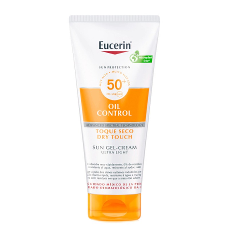 Sun Gel Crema Oil Control Dry Touch FPS 50, Protector solar para piel  grasa y con tendencia acneica