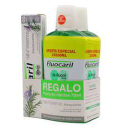 Fluocaril pack oferta especial colutorio 2x500ml+pasta Fluocaril Natur essence de regalo