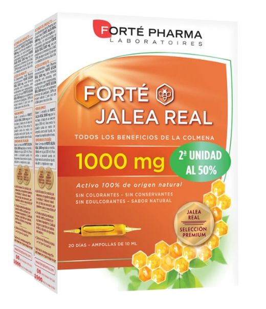 Forté Royal Jelly 1000 mg embalagem promocional 20+20 ampolas