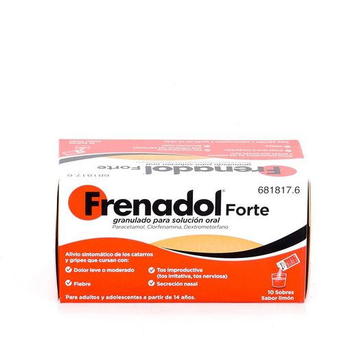 Frenadol forte 10 saquetas grânulos solução oral