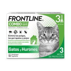 Frontline Combo pipetes per a gat ( 3pipetes de 0.5ml)