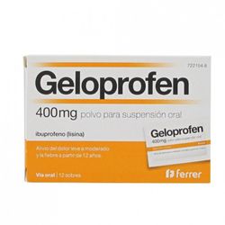 Geloprofen rapid 400 mg 12 sobres polvo para suspensión oral