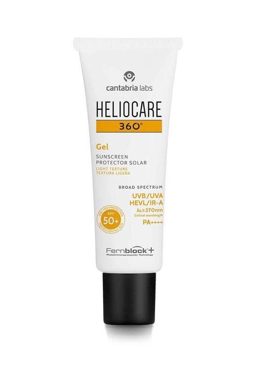 HELIOCARE 360º Gel SPF 50+ envàs de 50 mL gel fotoprotector lleuger i de ràpida absorció.