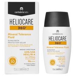 Pack HELIOCARE 360º Mineral Tolerance Fluid SPF 50 + Rutina Skin Resist para pieles delicadas