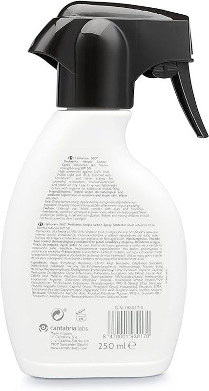 HELIOCARE 360º Pediatrics Atopic Lotion Spray SPF 50 loción fotoprotectora para pieles atópicas
