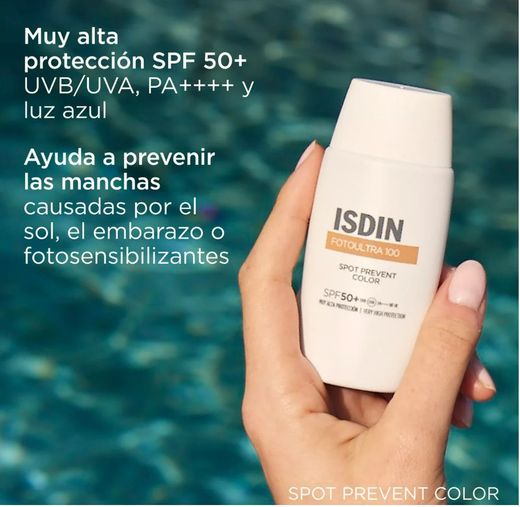 Isdin fotoultra 100 espot prevent color spf 50 + 50 ml