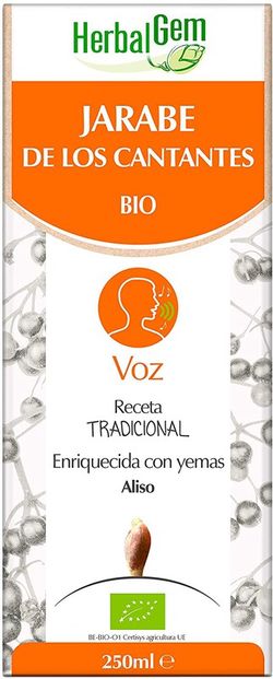 Herbalgem jarabe bio para cuerdas vocales y afonía 250 mL