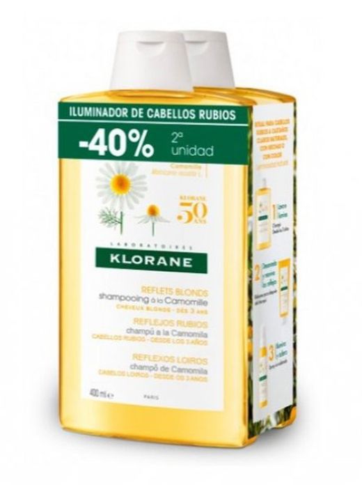Klorane Camomila Champú Duplo 400+400 Ml