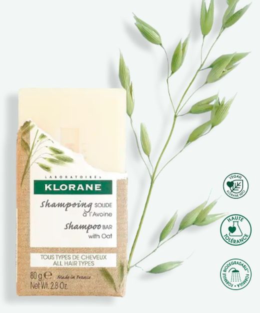 Klorane Shampoo Sólido com Aveia obtido de culturas BIO