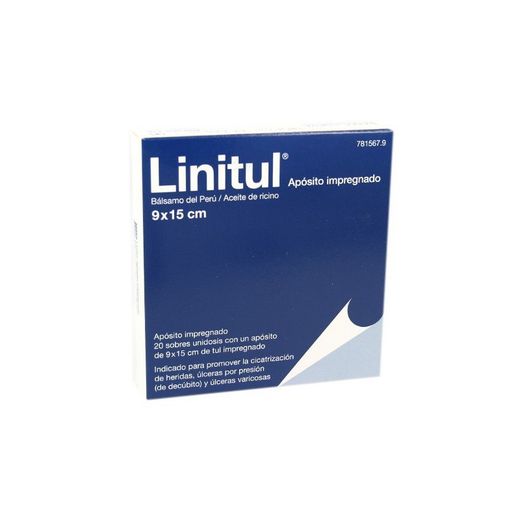 Linitul 20 apósitos impregnados cicatrizantes  9 x 15 Cm