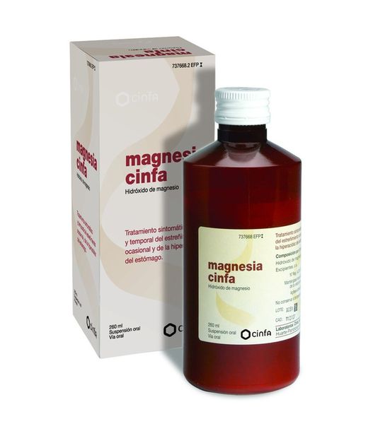 Magnesia cinfa 200 mg/ml suspensión oral 1 frasco 260 ml