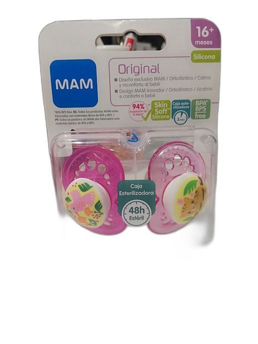 MAM chupete silicona fisiológico original +16 meses 2 unidades