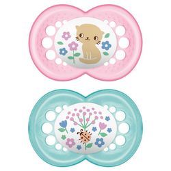 MAM chupete silicona fisiológico Organic Garden +6 meses 2 unidades