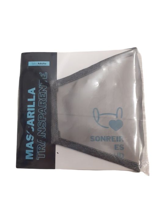 Mascarilla transparente para adulto. Homologada y reutilizable