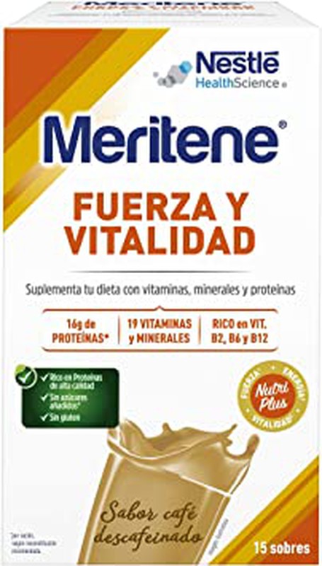 MERITENE FUERZA VITALIDAD VAINILL 15 SOB - Tu Farmacia de Confianza