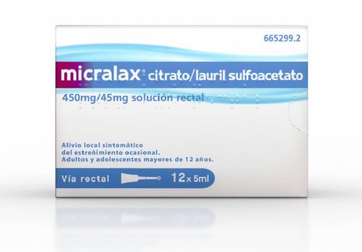Micralax microenemas para el estreñimiento ocasional