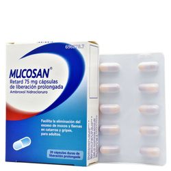 Mucosan retard 75 MG 30 capsulas liberación prolongada