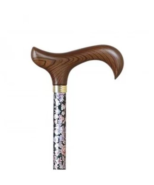 Bastó Muletilla extensible d'alumini estampada amb flors petites REF.401