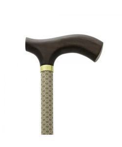 Bastó Muletilla extensible rombes mat i puny de fusta REF.463