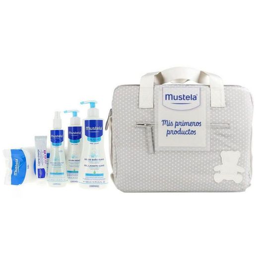 Bolsa Mustela meus primeiros produtos cor cinza