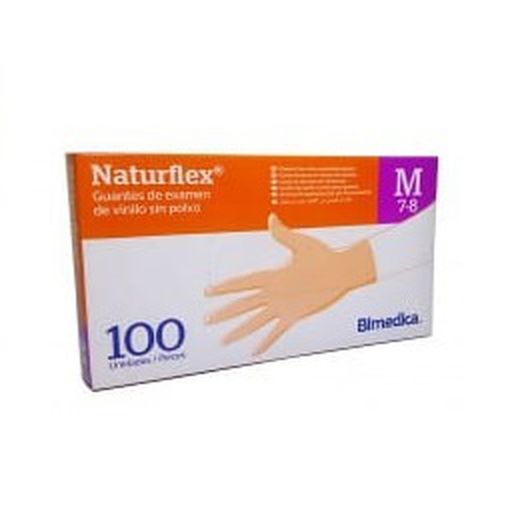 Guantes de vinilo desechables sin polvo. Talla M.