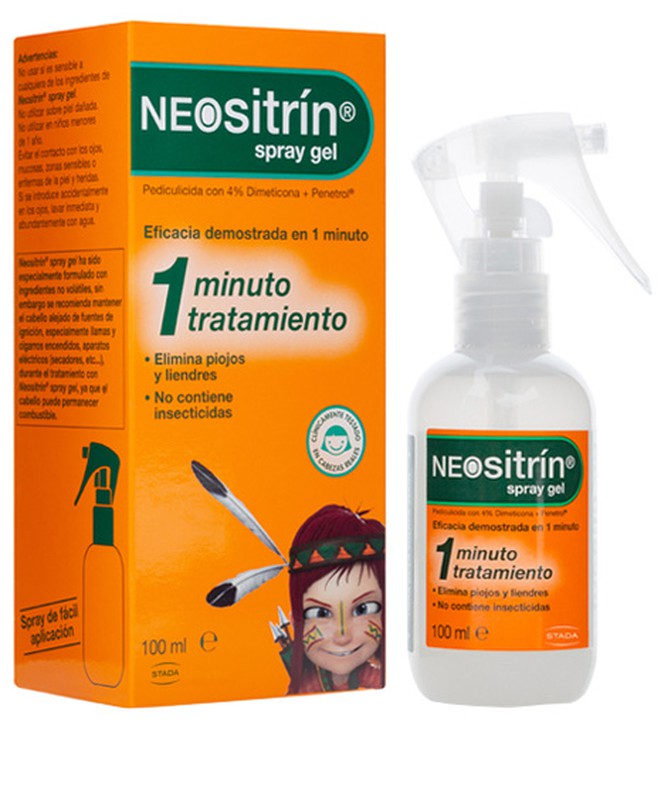 Neositrín spray gel antipiojos y liendres 100 ml — Farmacia y Ortopedia  Peraire