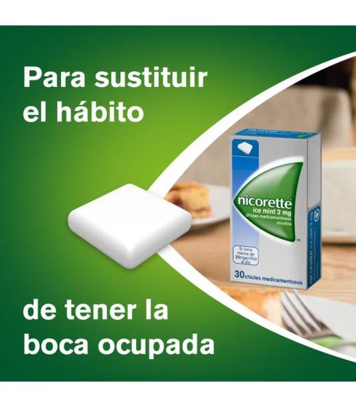 Nicorette Ice Mint 2 mg – 30 gomas medicinais
